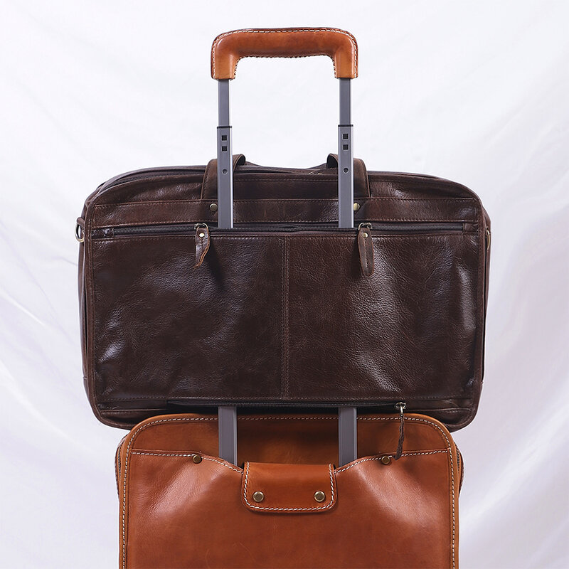 Портфель мужской из натуральной кожи, сумка-мессенджер для ноутбука 15,6 дюйма 17 дюймов, Вместительная деловая сумка