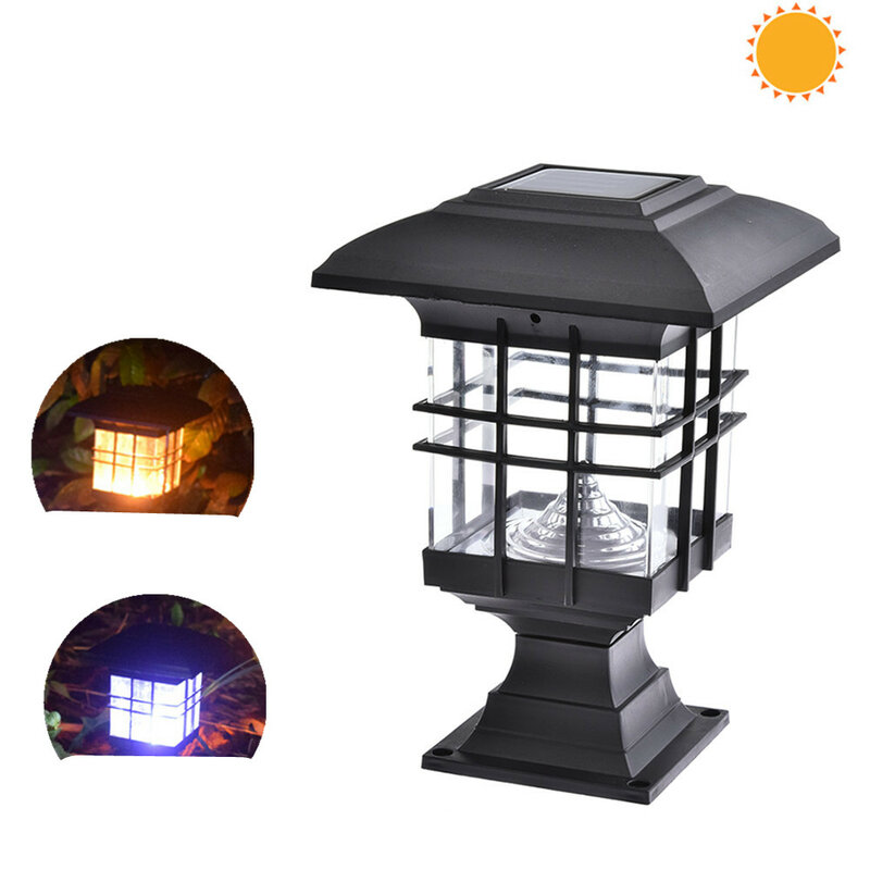 Głowica kolumny światło LED lampa słoneczna zewnętrzna lampa solarna energooszczędne wodoodporne światło słoneczne do dekoracji ogrodu