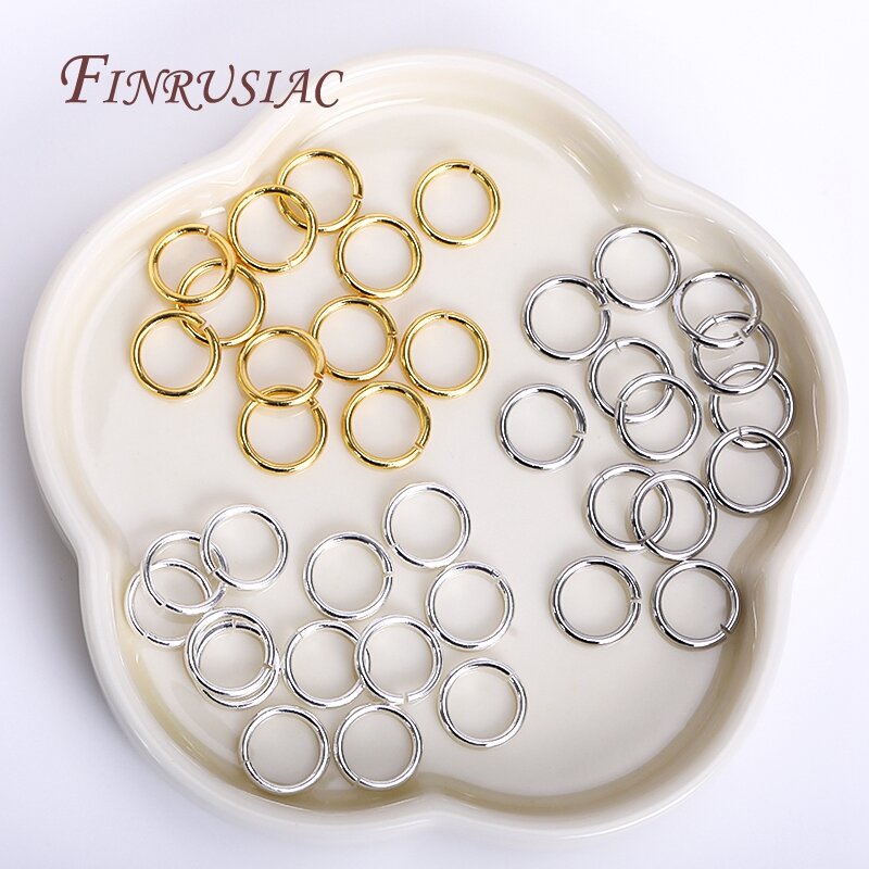 200pcs/lot Open Jump Rings Wholesale 18K Gold Plated Brass Metal Split Rings Connector Ring For Jewelry Making Supplies