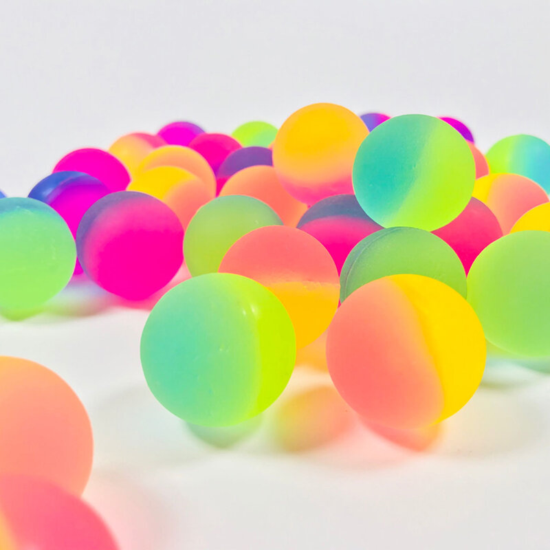 Pelota de goma elástica de colores para niños, 1 piezas, juegos deportivos, 25mm, Bicolor