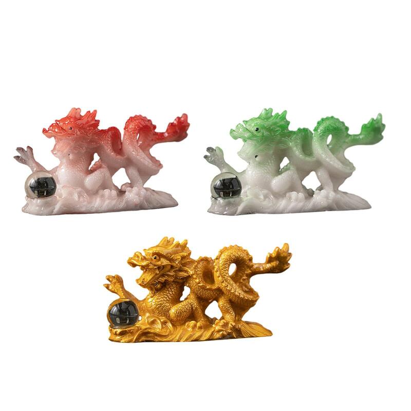 Naga bermain manik patung teh Cina Dekorasi teh hewan peliharaan ornamen meja seni