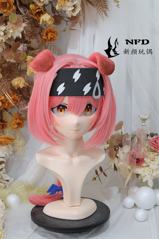Masque de cosplay Kigurumi BJD en résine, tête complète, super doux, 600