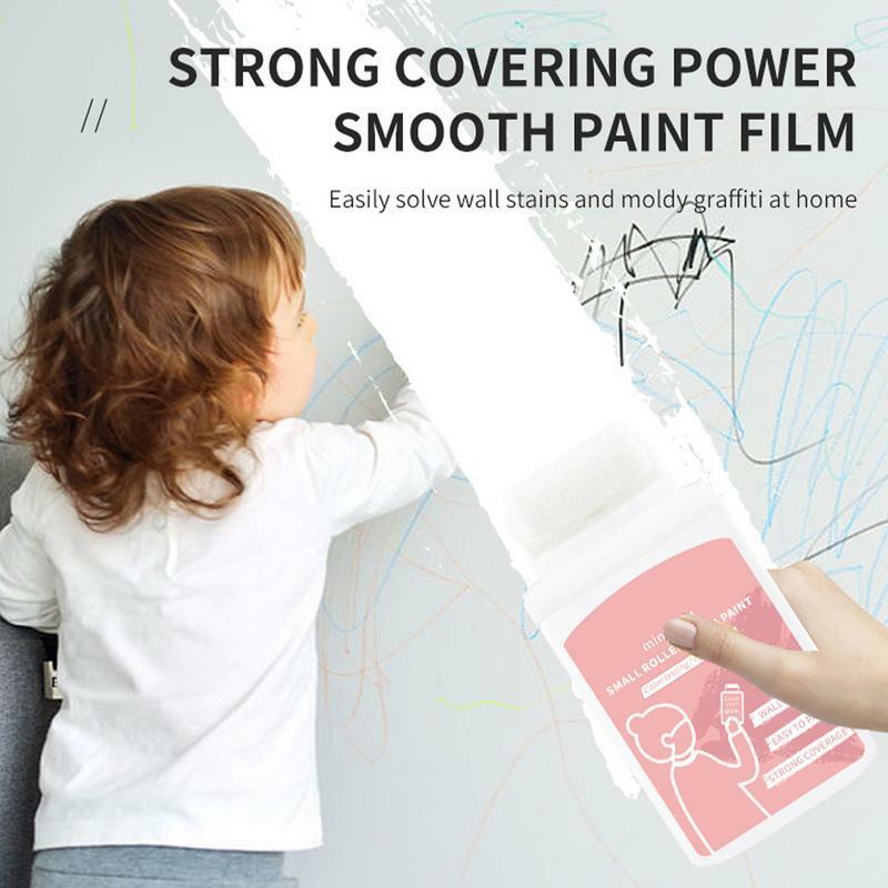 Roller Wall Patching Brush 2-in-1 Portable Roll On Wall Repair Tool Small Roller Brushe Safe Latex Paint Waterproof Quick Repair