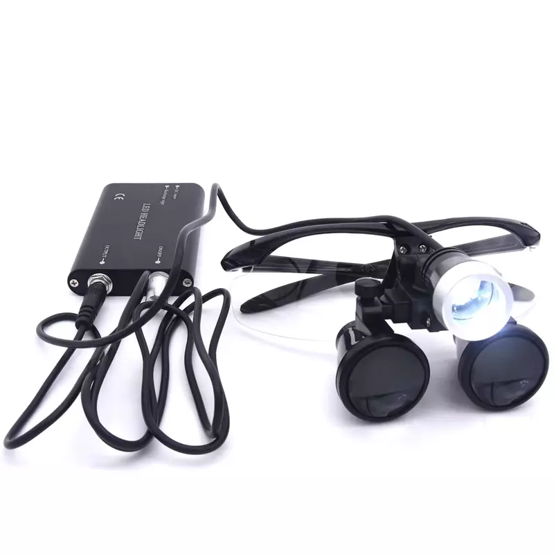 Single 1 Battery Binocular Dental 2.5X 3.5X Surgical Loupe Magnification Surgery LED Light With Headlight Dentist Medical Lamp
