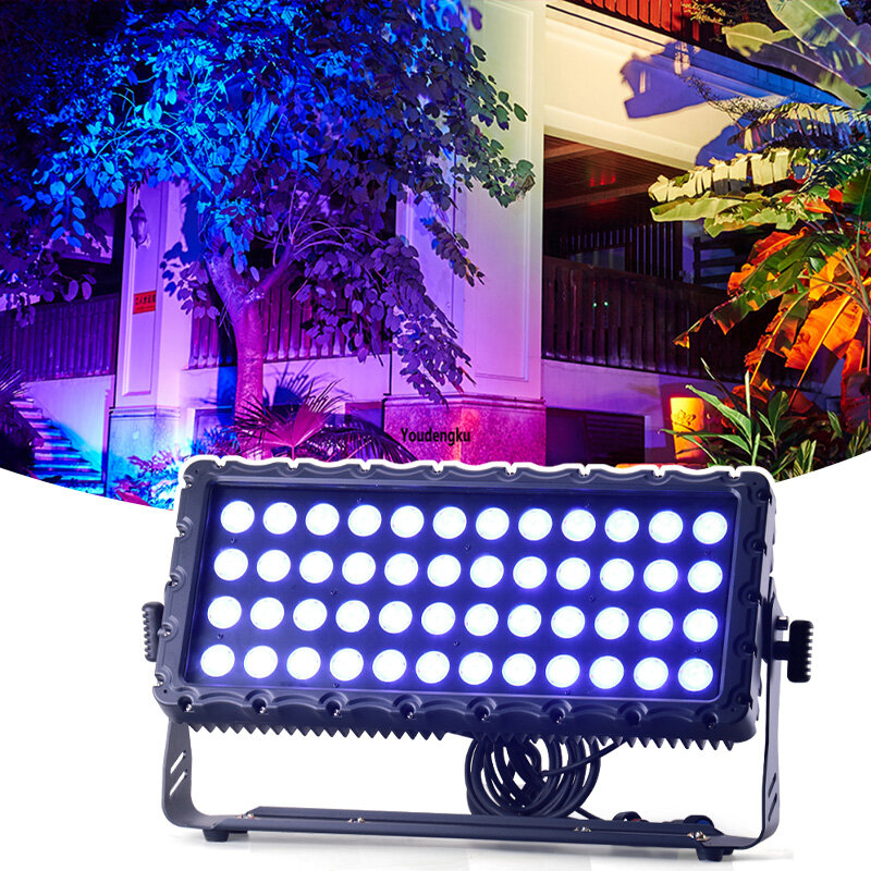 防水LEDウォールライトip65,6個セット,都市景観照明,調整可能な強度,48x15W,rgbwa,屋外