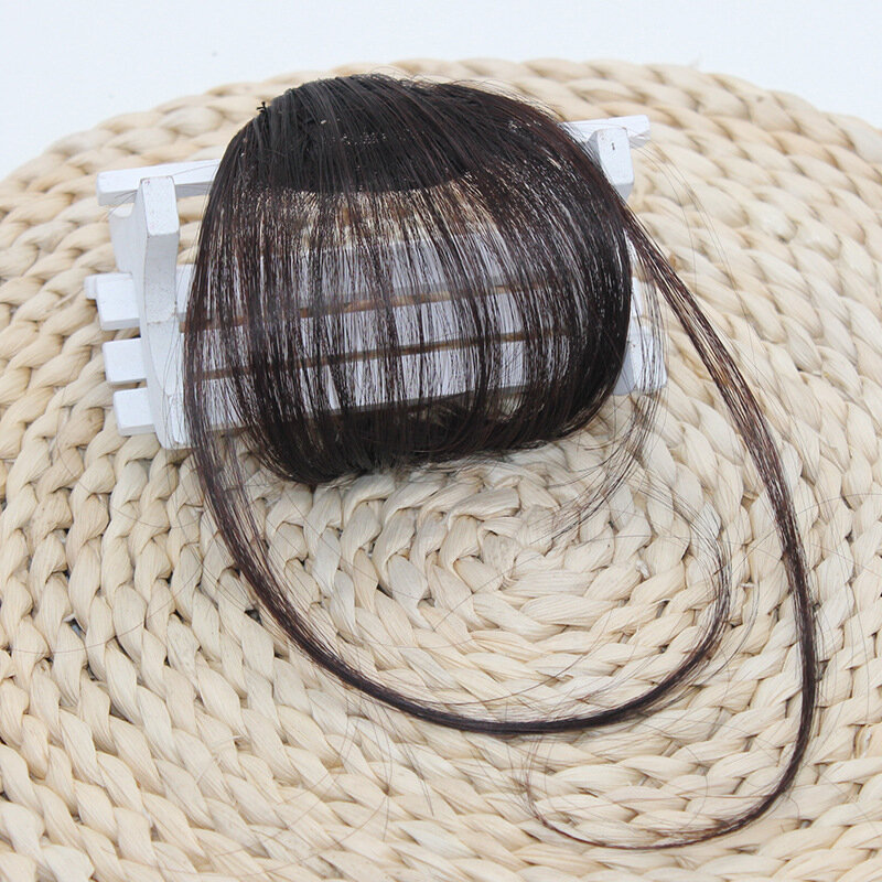 1 pz di alta qualità frangia sintetica fermagli per capelli frangia pezzi di capelli le clip anteriore pulito Bang buoni accessori per lo Styling dei capelli