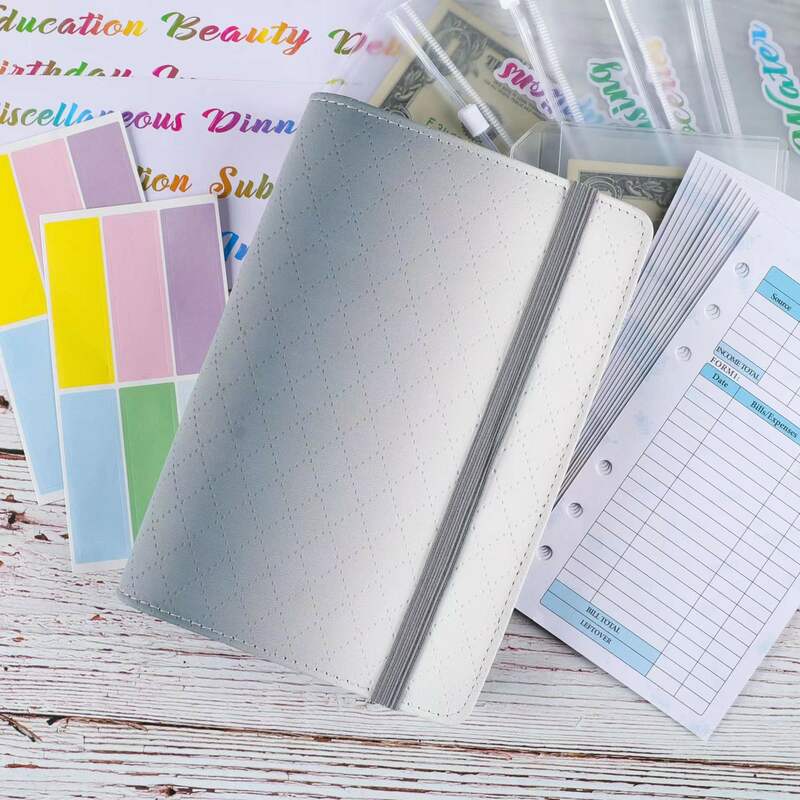 A6 Budget Bindmiddel Hervulbare 6 Ring Notebook Personal Planner Cover Voor A6 Refill Papier, geld Besparen Voor Cash Enveloppen Systeem