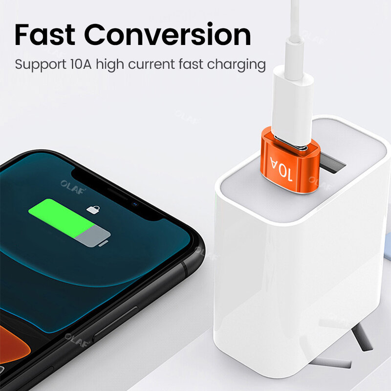 10A USB 3.0 To Type C Adapter OTG Type C Male To USB Female Converter For Laptop Xiaomi Samsung USBC Fast Charging Adaptador