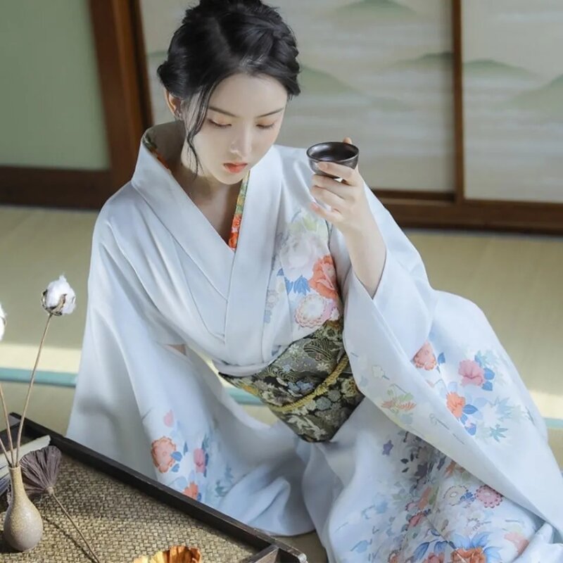 Quimono japonês tradicional para mulheres, banquete primavera e outono, roupas de dança, roupão novo, fotografia antiga, fotografia, foto roupa