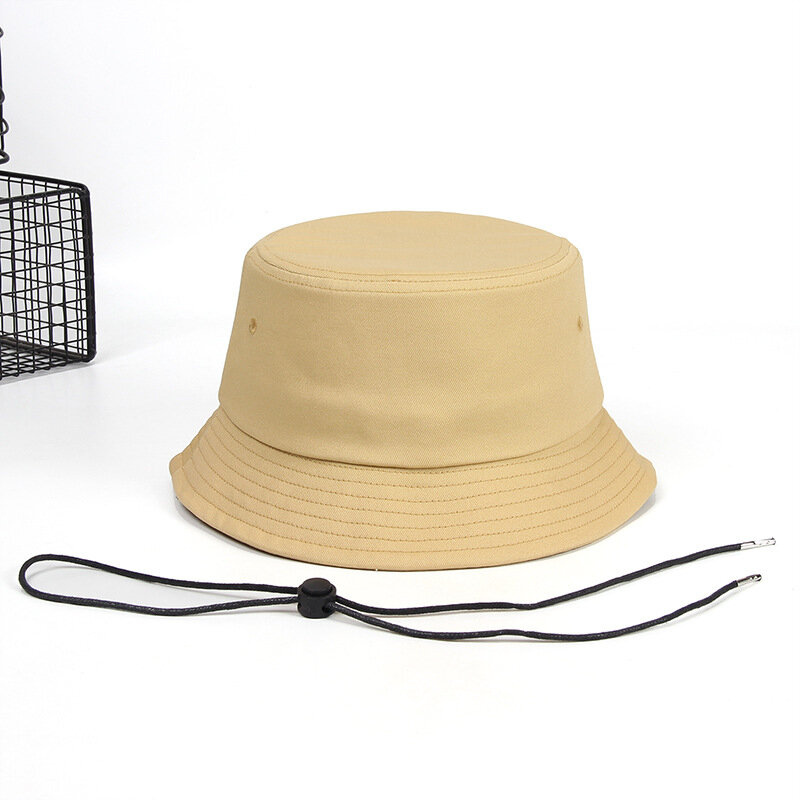 Topi Bucket katun empat musim pria topi nelayan kepala besar ukuran Plus XXL kasual kualitas tinggi modis