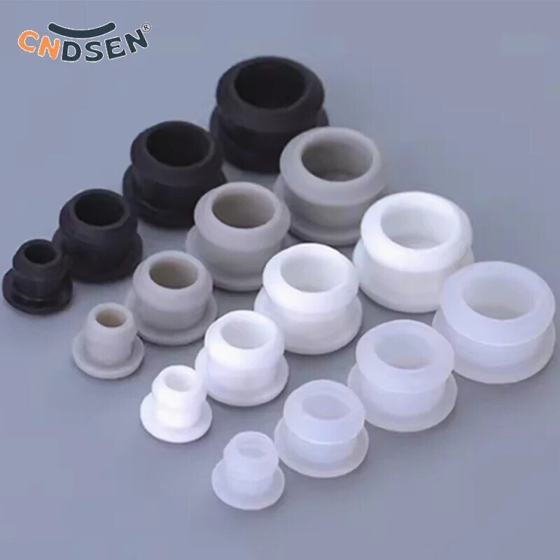 Silicone Rubber Caps T Type Plug Cover Snap-on Gasket Blanking End Seal Stopper 2.5mm-15mm Black/White/Gray/Transparent