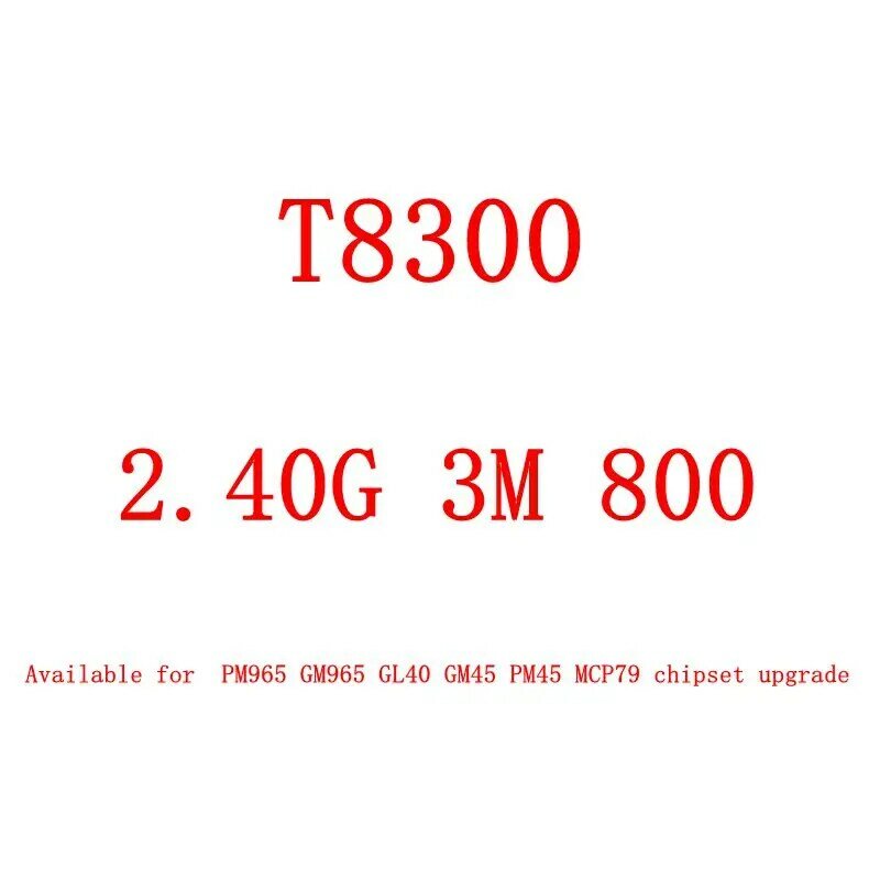 Rdzeń 2 Duo T7250 T7300 T7500 T7700 T7800 T8100 T8300 T9300 T9500 X7900 X9000 PGA478 Notebook Laptop CPU