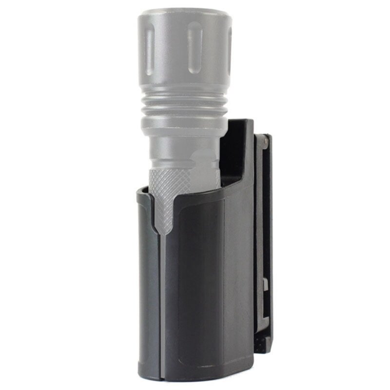 Tactically Black Taschenlampen-Beutel-Abdeckung, Taschenlampenhalter, Schnellverschluss-Gürtelclip