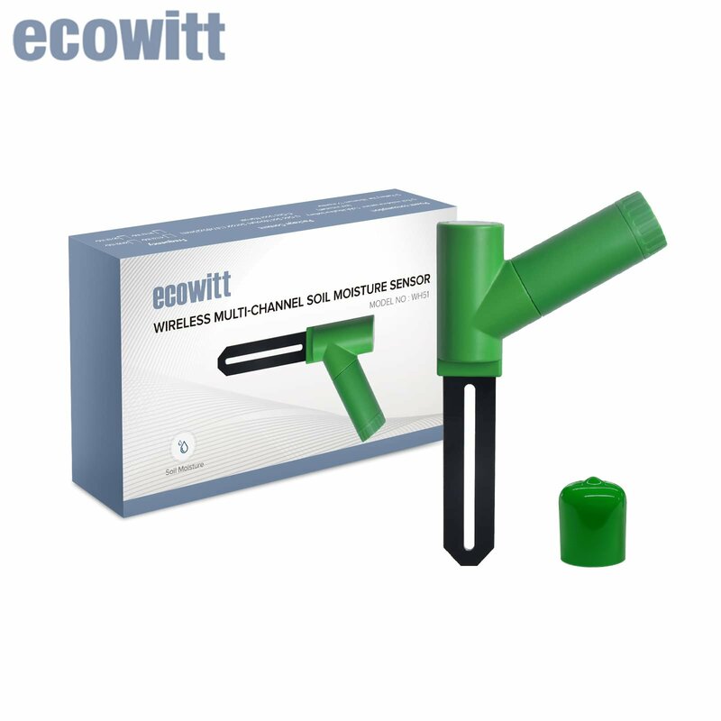 ECOWITT WH51 misuratore di umidità del suolo, Tester del suolo, Tester per il monitoraggio dell'acqua delle piante da giardino a 8 canali-solo sensore, non può essere utilizzato da solo