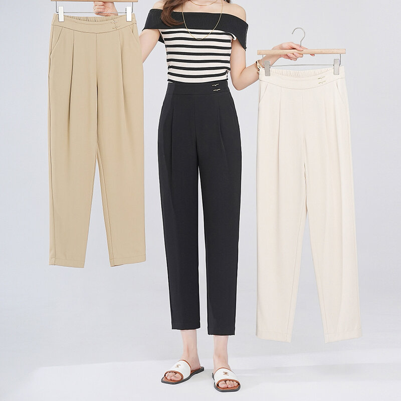 Новые женские брюки, летняя одежда для женщин, ropa mujer primavera verano 2024, брюки для женщин, брендовые роскошные женские брюки, бесплатная доставка