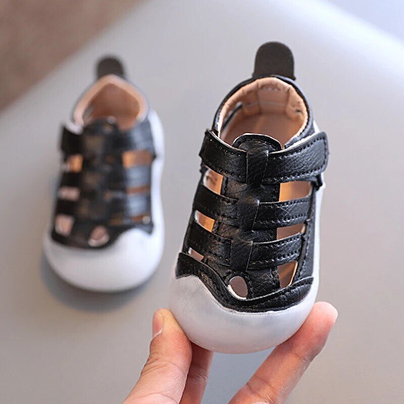 Sandálias antiderrapantes macias para crianças, sapatos de caminhada casuais para bebês e crianças pequenas, crianças de 0 a 3 anos