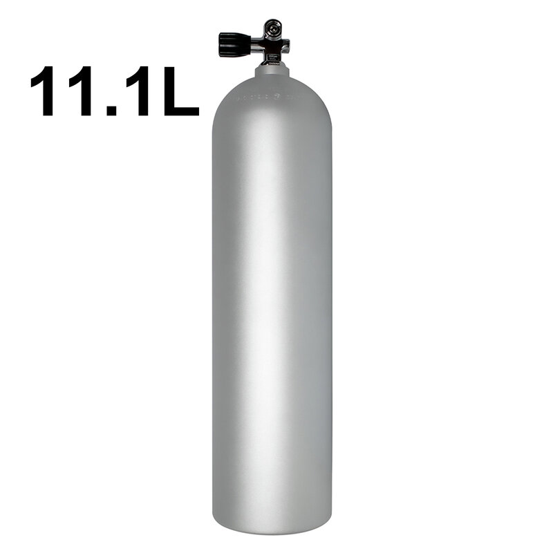TUDIVING-11.1L Cilindro de alumínio Scuba Diving com válvula DIN e YOKE Interface Bottle, garrafa de ar de alta pressão Deep Diving