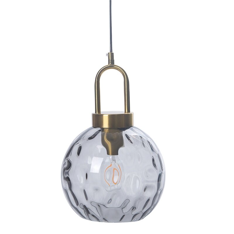Plafonnier LED suspendu en forme de boule de verre, design moderne, luminaire décoratif d'intérieur, idéal pour une chambre à coucher, une salle à manger, une cuisine ou un chevet