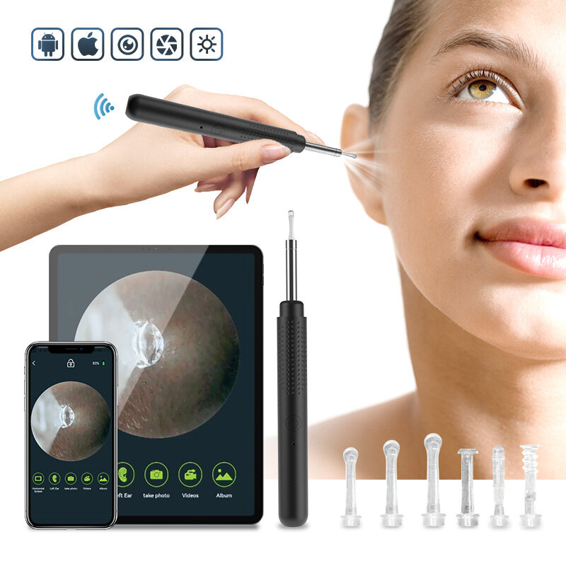 Earscoop visual inalámbrico para el hogar, dispositivo inteligente, luminoso, con wifi