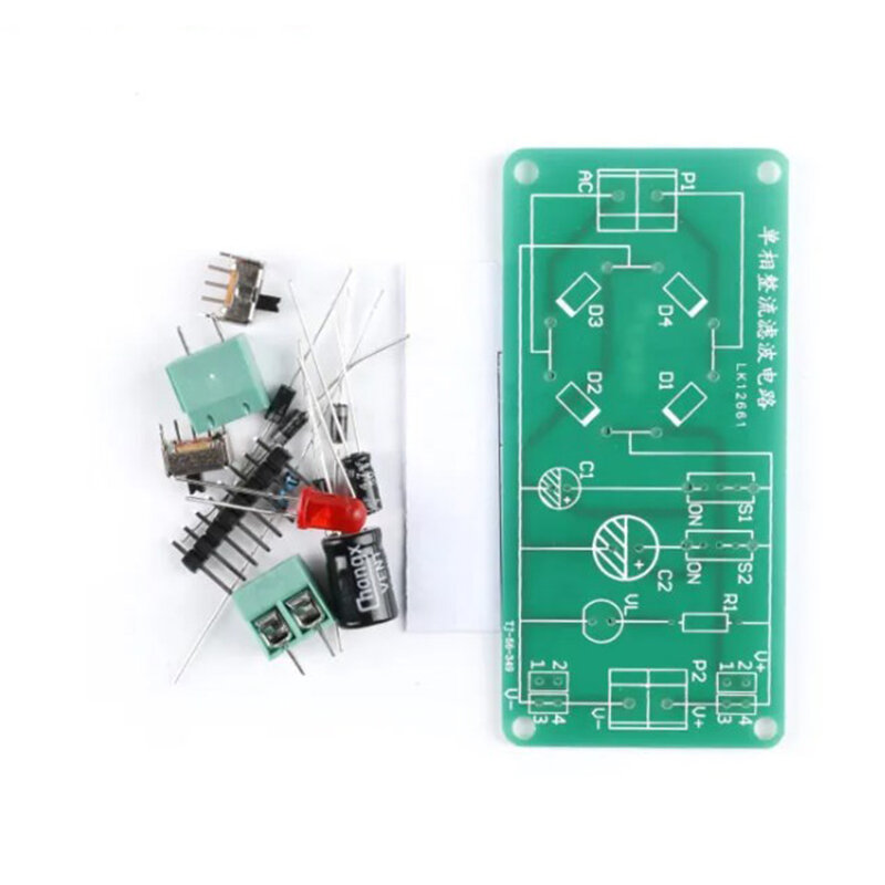 Single Phase Rectifier Filter Circuit Kit AC DC 5V Welding Assembly Process Skills Teaching Practical Electronic Suit DIY