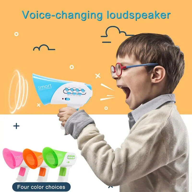 Brinquedo engraçado alto-falante para crianças, brinquedos de mudança de voz com 7 vozes diferentes, brinquedo divertido para crianças