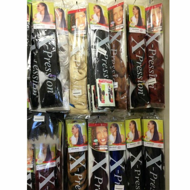 Xpression-extensiones de cabello trenzado de ganchillo para mujer, Kanekalon, trenzas Jumbo, paquetes de cabello sintético preestirado
