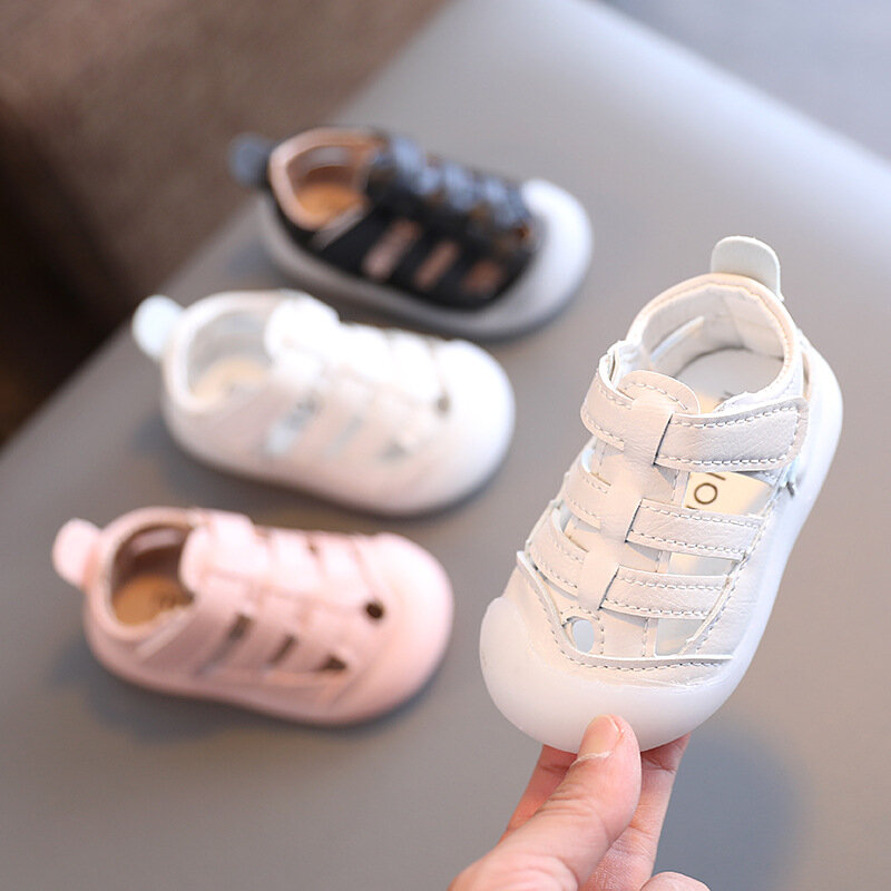 Dziewczęce sandały dla niemowląt i małych dzieci buty do chodzenia z miękką podeszwą dla 0-3 lat bez sandały wsuwane sandały dziecięce na co dzień
