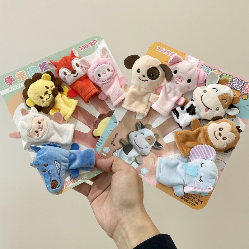 Kindergarten Story Teaching Aids Children Education Dolls Animal Plush Dolls Baby Finger puppets Doll Baby Hand puppet Toys