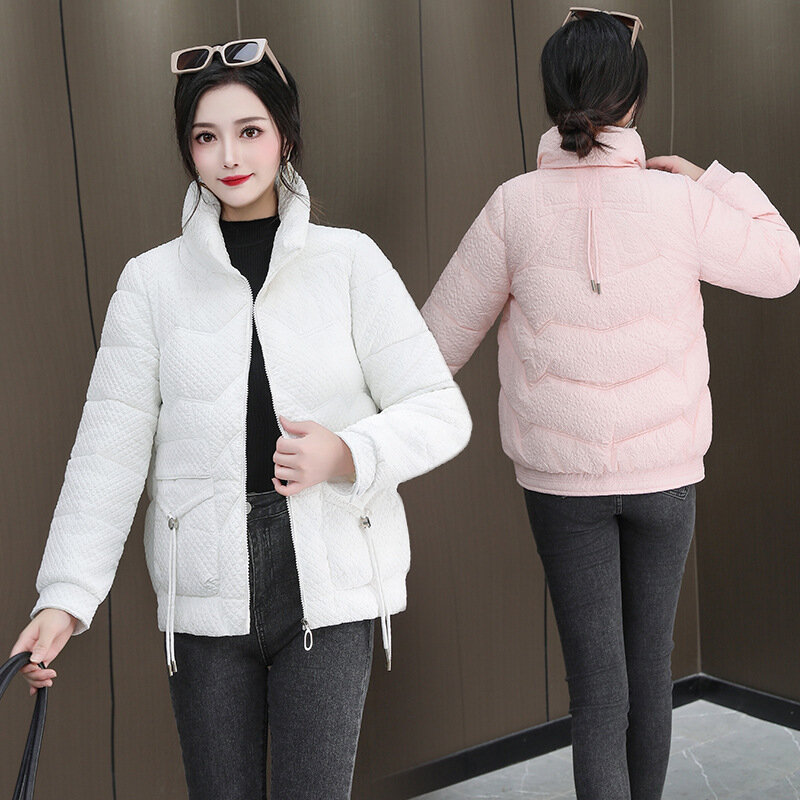 2024 Frauen kurzen Winter locker Daunen Baumwolle gepolsterten Mantel