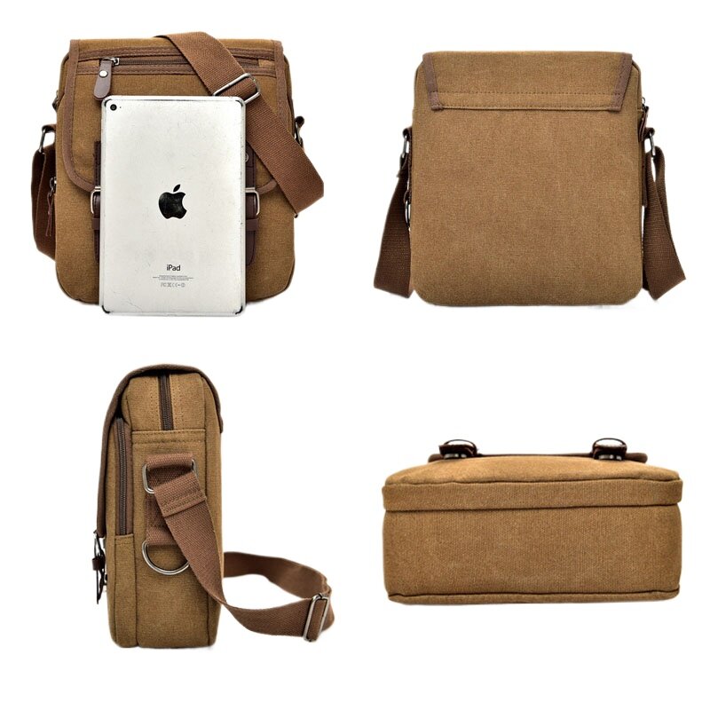 Новинка 2024, мужская сумка, высококачественные холщовые сумки через плечо в стиле ретро, модная мужская сумка через плечо, дизайнерская сумка, сумка-мессенджер
