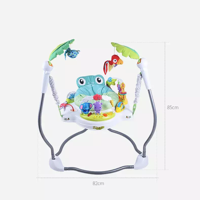 Baby's LED Light and Music Bouncer, cadeira pulando, assento giratório de 360 graus, brinquedos adoráveis, presente de aniversário para crianças, engraçado