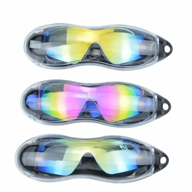 HD نظارات السباحة مطلي ، سيليكون مرآة الفرقة ، مكافحة الضباب نظارات الغوص ، عرض واسع ، حماية الأشعة فوق البنفسجية