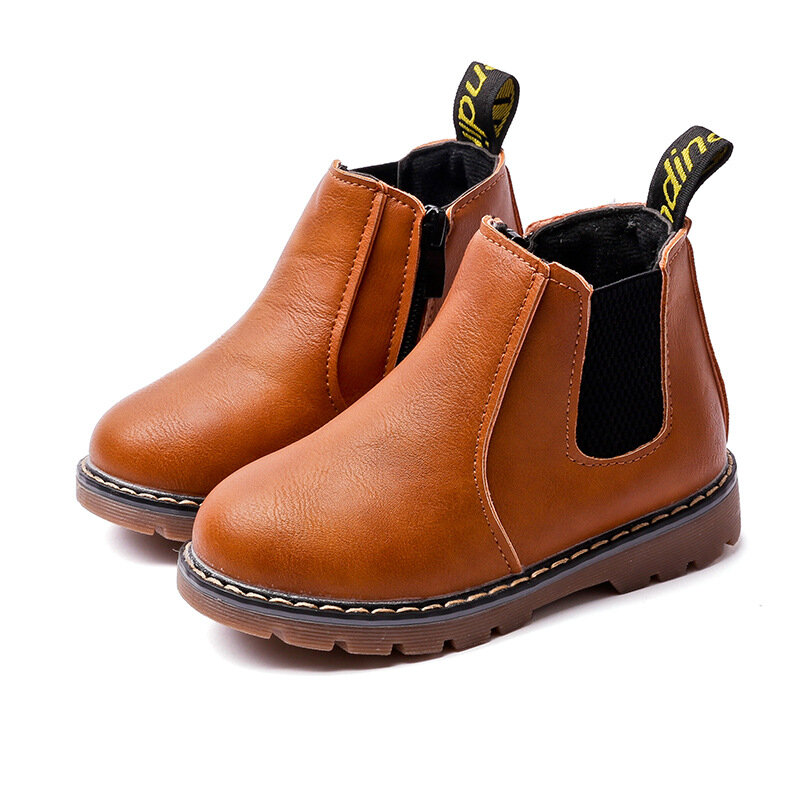 Sepatu bot berkendara anak-anak Retro, sepatu bot semata kaki musim semi musim gugur 2024, sepatu kasual kualitas terbaik untuk bayi laki-laki dan perempuan
