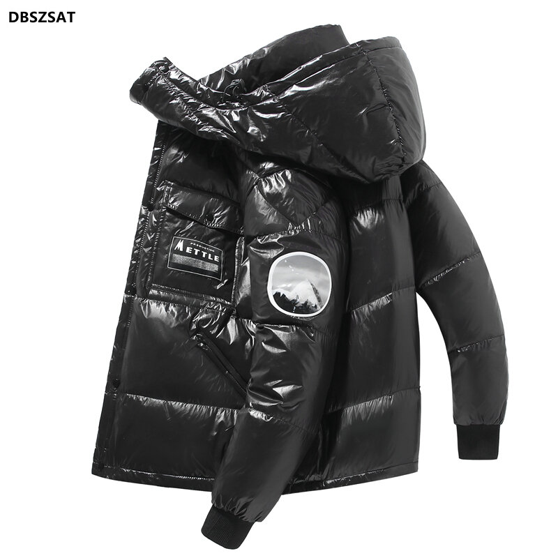 2023 Jaqueta de outono dos homens acolchoada para baixo com capuz Parka Homens Casaco Preto Vintage Masculino Primavera Marido Zipper Windbreakers Outerwear Quente