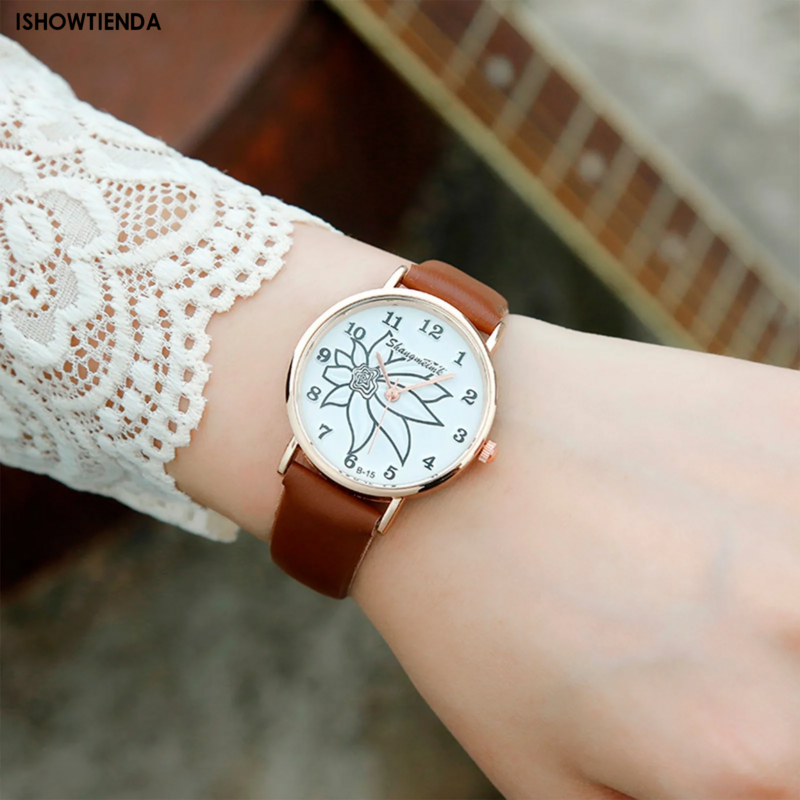Damski zegarek kwarcowy moda uniwersalny damski zegarek pasek damski zegarek zegarki na rękę klasyczna, Retro damski zegarek koreański moda