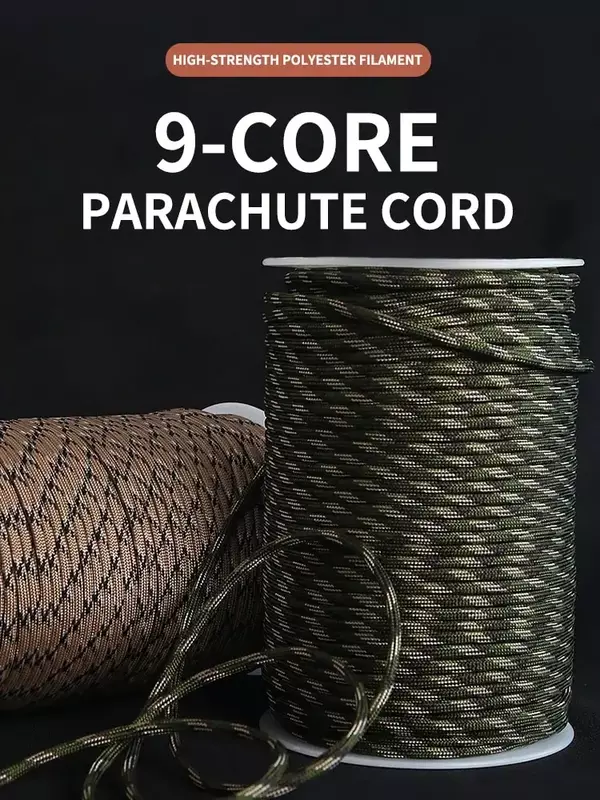 9 Kerne 550 Paracord Schnur 5 15 31 m Durchmesser 4mm für Outdoor-Camping Überleben Lanyard Fallschirm Seil Wander zelt Zubehör