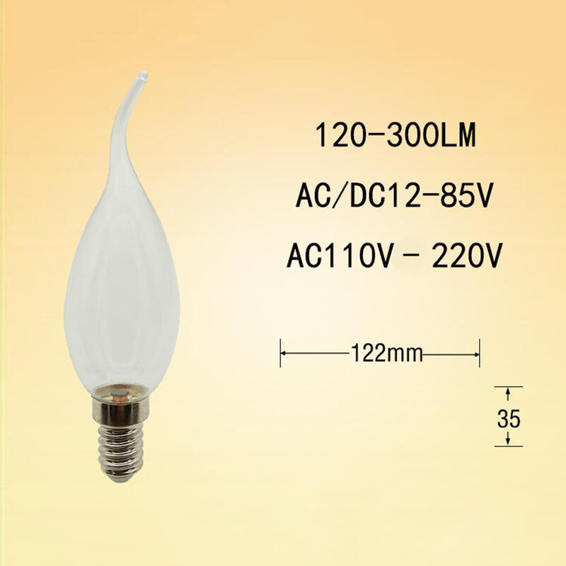 Dipped Candle Light Bulbs 0.7W Replement LED Bulb for Window Candles 220V Input Voltage