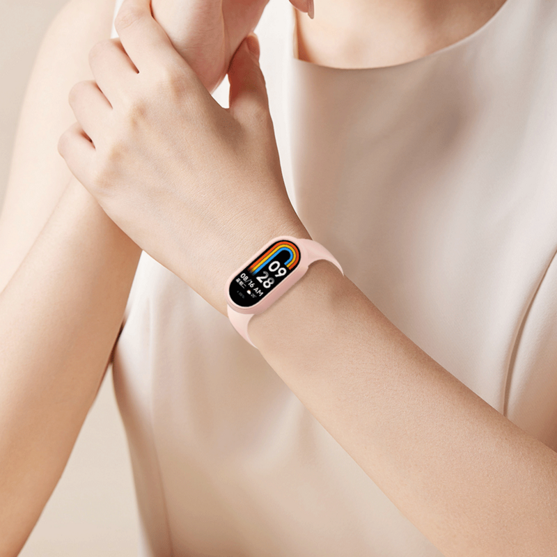 Silikonowy zegarek pasek TPU do opaska Xiaomi 8 etui ochronne etui na opaska Xiaomi 8 inteligentne etui na bransoletkę Mi Band 8 akcesoria