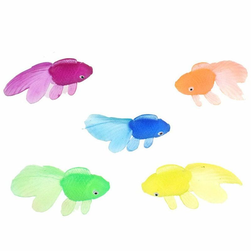 Fun Simulation Small Goldfish Baby Bath Water Swimming Beach Toys Mini Rubber Gold Fish Soft