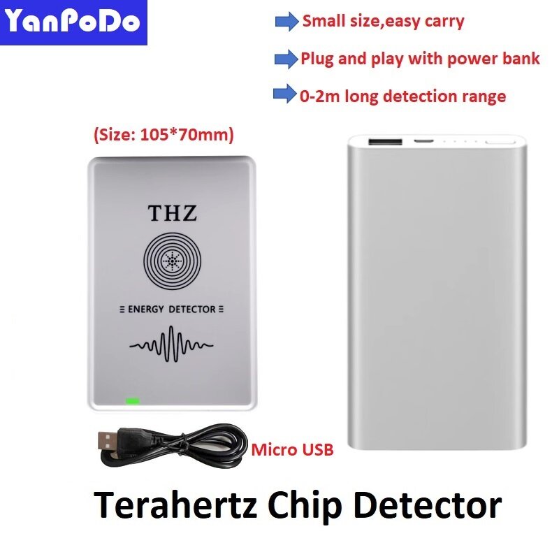 Przenośny wykrywacz chipów terahercowych USB Mini ręczny Tester terahercowy 0-3m duża odległość wysokiej czułości Instrument testowy chipów