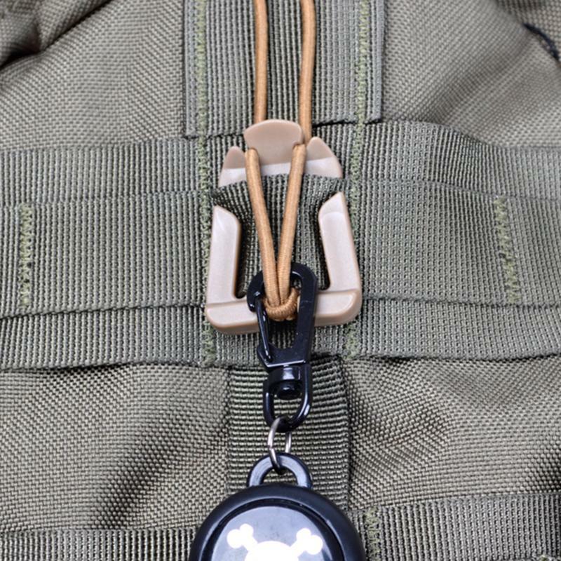 Fettuccia fibbia fissa clip per cavo tattico fibbia cinturino elastico Tie-down Mountain Climb Camp Tools moschettone Outdoor Hike Bac M3w6