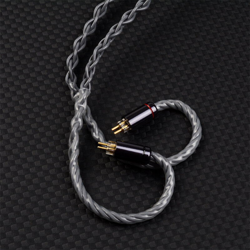 NiceHCK-Cable de cobre para auriculares, accesorio con revestimiento de plata 6N, MMCX, 2 pines, para Yume Flame tangzu fudu HOLA Zero CHU2