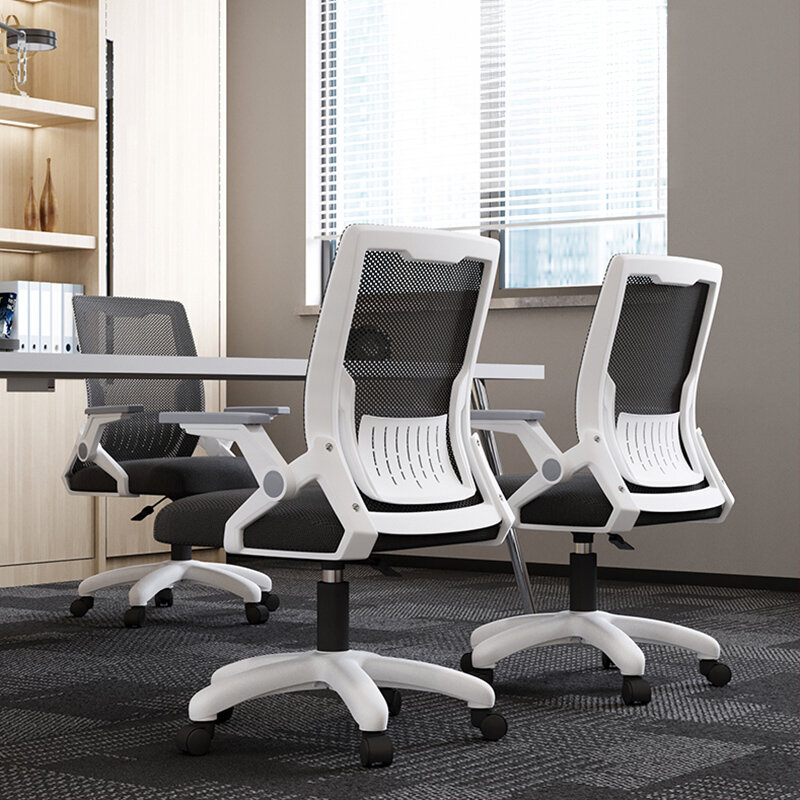 Designerskie krzesło konferencyjne do gier wydarzenie małe piękno krzesło biurowe do czekania białe krzesła treningowe Rugluar meble biurowe OK50YY