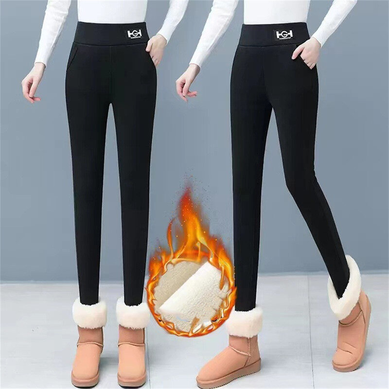 Winter Lambwool Leggings Warm Skinny Sexy Leggings High Elastic Cashmere Tights Women Super Thick Thermal Pants New