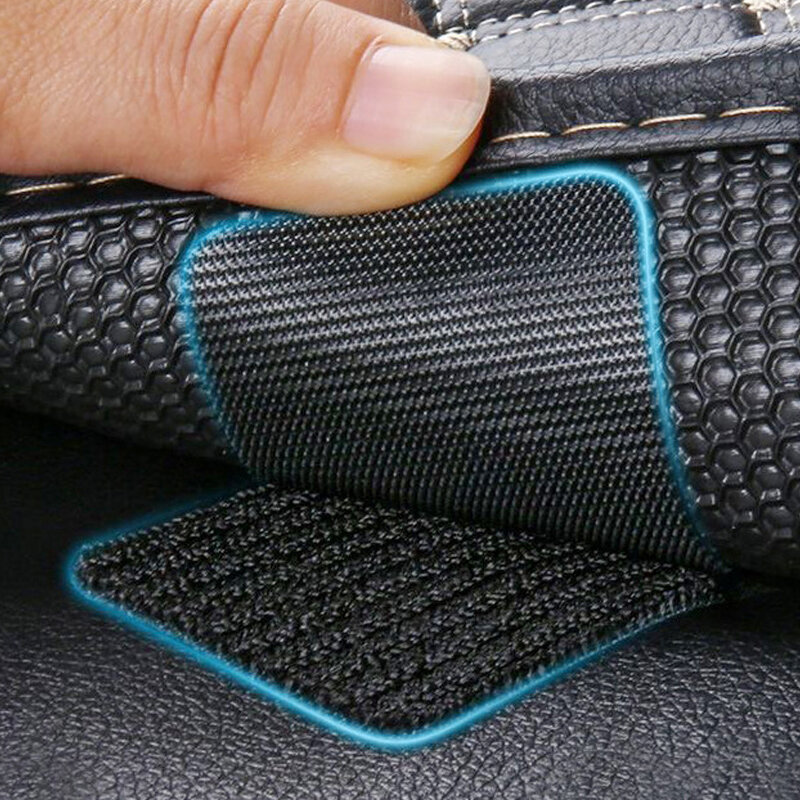 Self-adhesive Touch Fastener Tape Black Carpet Pad Fixing Stickers Double Faced Mat Fixed Patch Home Floor Anti Skid Grip Tapes