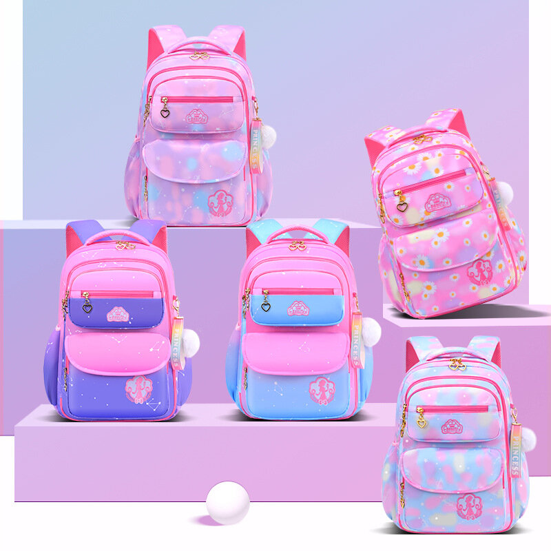 Tas punggung kapasitas besar, tas ransel kapasitas besar untuk gadis remaja, tas sekolah kartun, tas siswa perjalanan luar ruangan