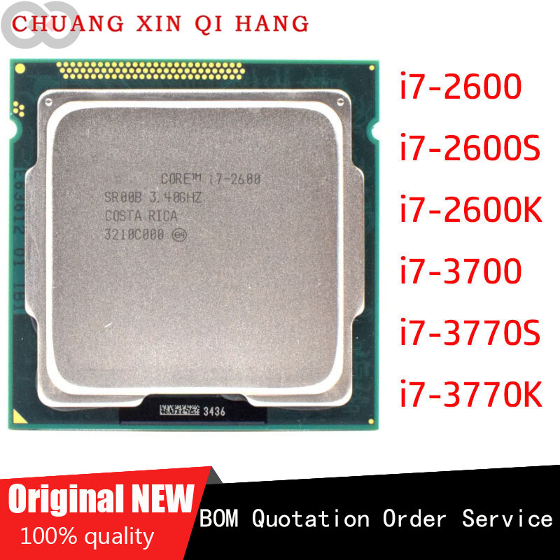 Processador CPU usado para I7-2600, i7-2600S, i7-2600K, i7-3770, i7-3770S, i7-3770K,, Quad-Core, LGA 1155