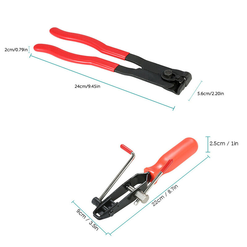 Alicates de abrazadera de arranque de junta CV, Kit de herramientas de cortador de bandas tipo oreja, 2 piezas