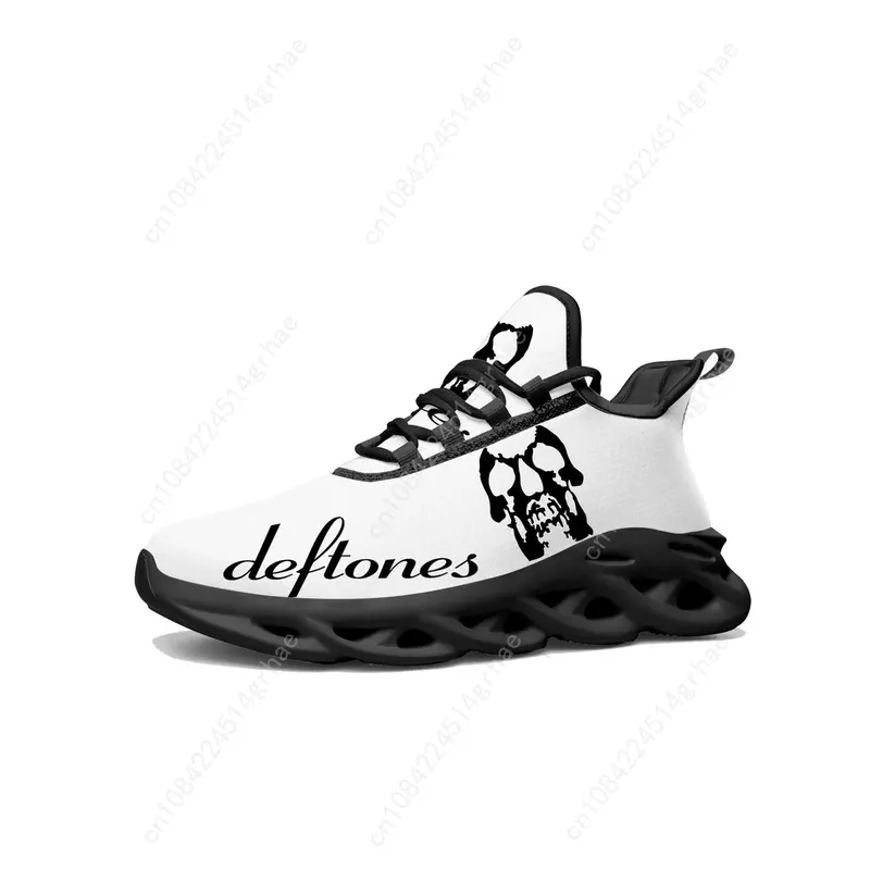 D-deftones-Zapatillas planas de banda de Rock para hombre y mujer, zapatos deportivos para correr, calzado de malla con cordones, color negro