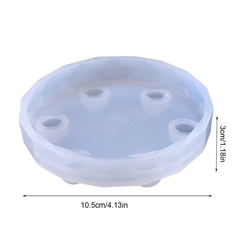 Round Resin Mold Epoxy Resin Casting Universal Crack Wear Resistant Soft Circle Resin Mold For Desktop Cabinets Decor Home